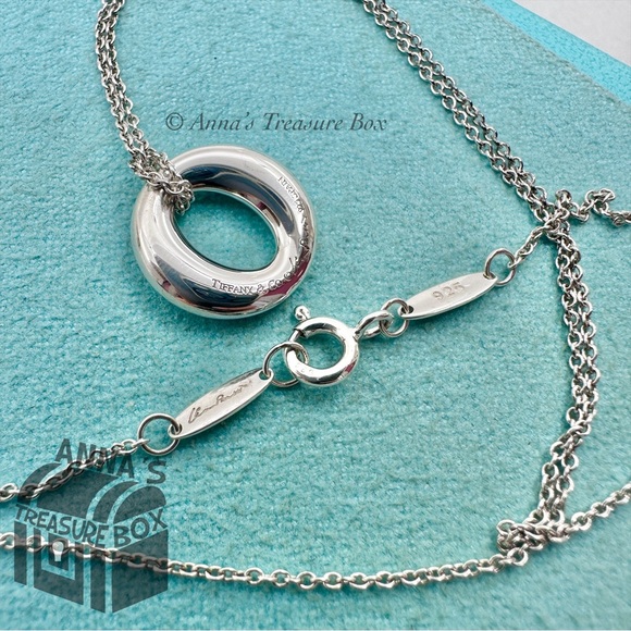 Tiffany & Co. 925 Silver Elsa Peretti Sevillana 16" Necklace (box, pouch, ribbon - Picture 6 of 8